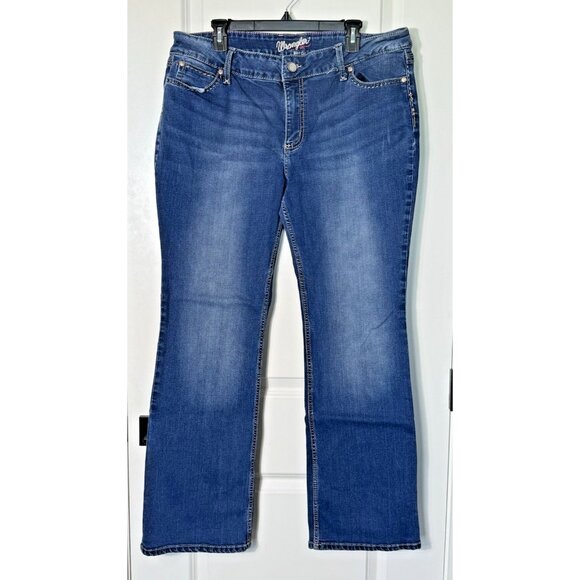 WRANGLER Retro Mae Bootcut Jeans 19/20x34 09mwzht - Picture 3 of 12